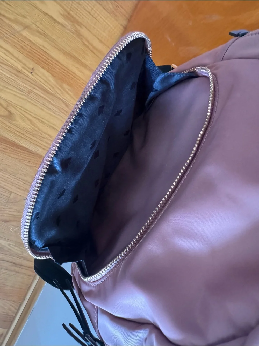 kate spade Dusty Rose Nylon Mini Backpack with Black Straps